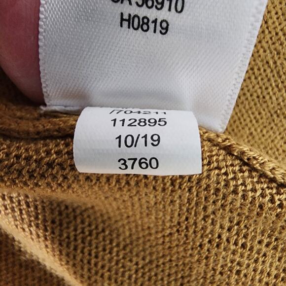 Maurices Cardigan Sweater Size XL Gold Pointelle Back Open Front Long Sleeve - Picture 11 of 11